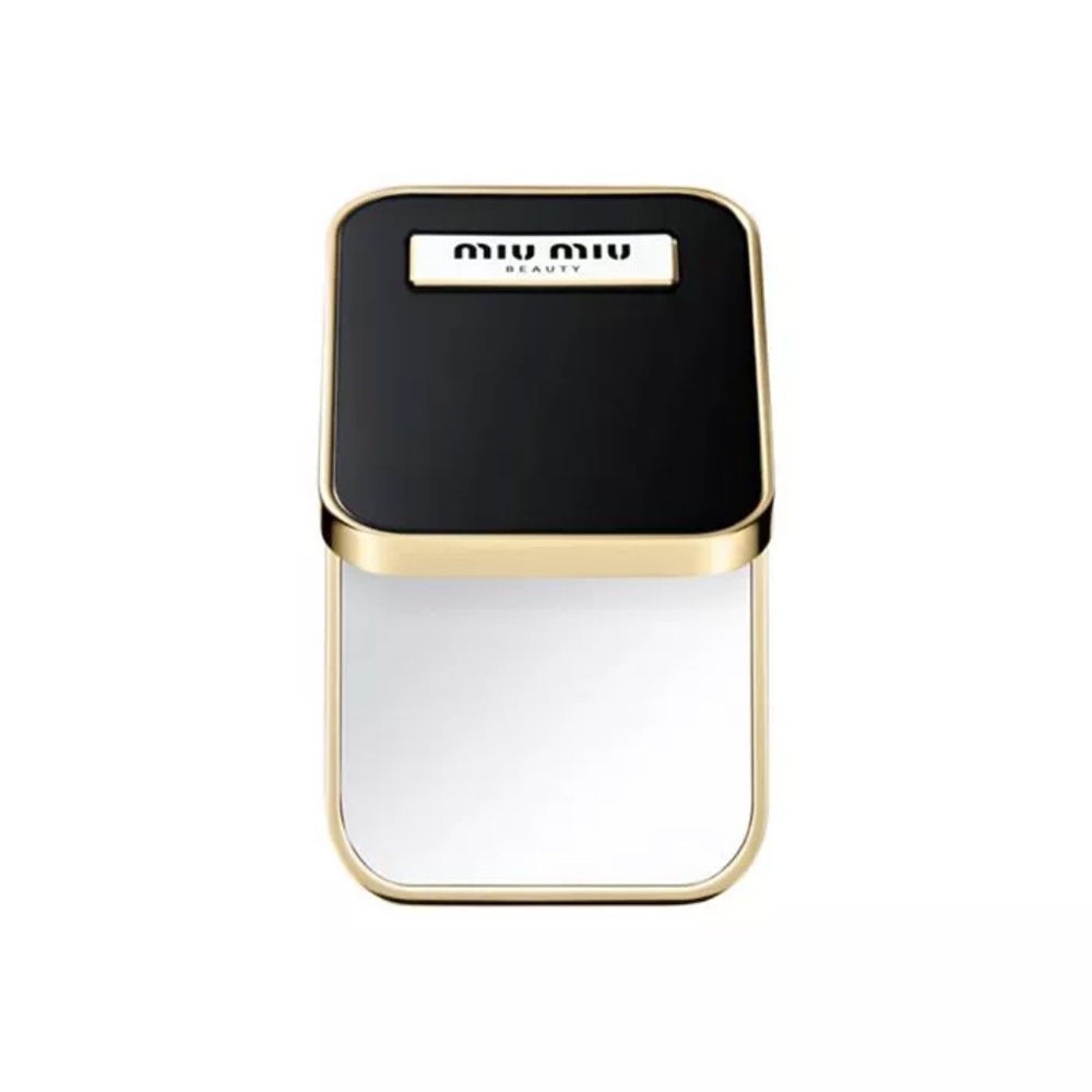 Miu Miu Black and Gold Compact Mirror